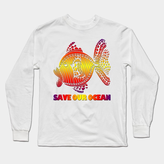 Save our ocean Long Sleeve T-Shirt by likbatonboot